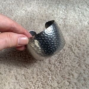 Silver tone cuff bracelet